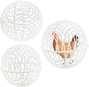 3X Portable Chicken Ball Cage Round Poultry Enclosure
