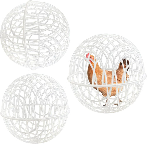 3X Portable Chicken Ball Cage Round Poultry Enclosure