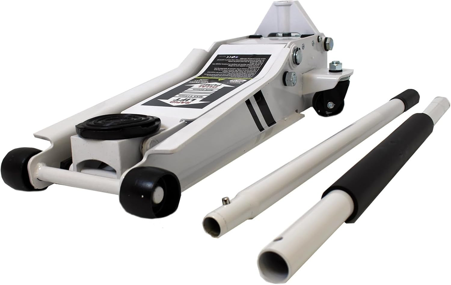 2.5 Ton Ultra Low Profile Trolley Jack 80–515mm Rocket Lift Twin Piston