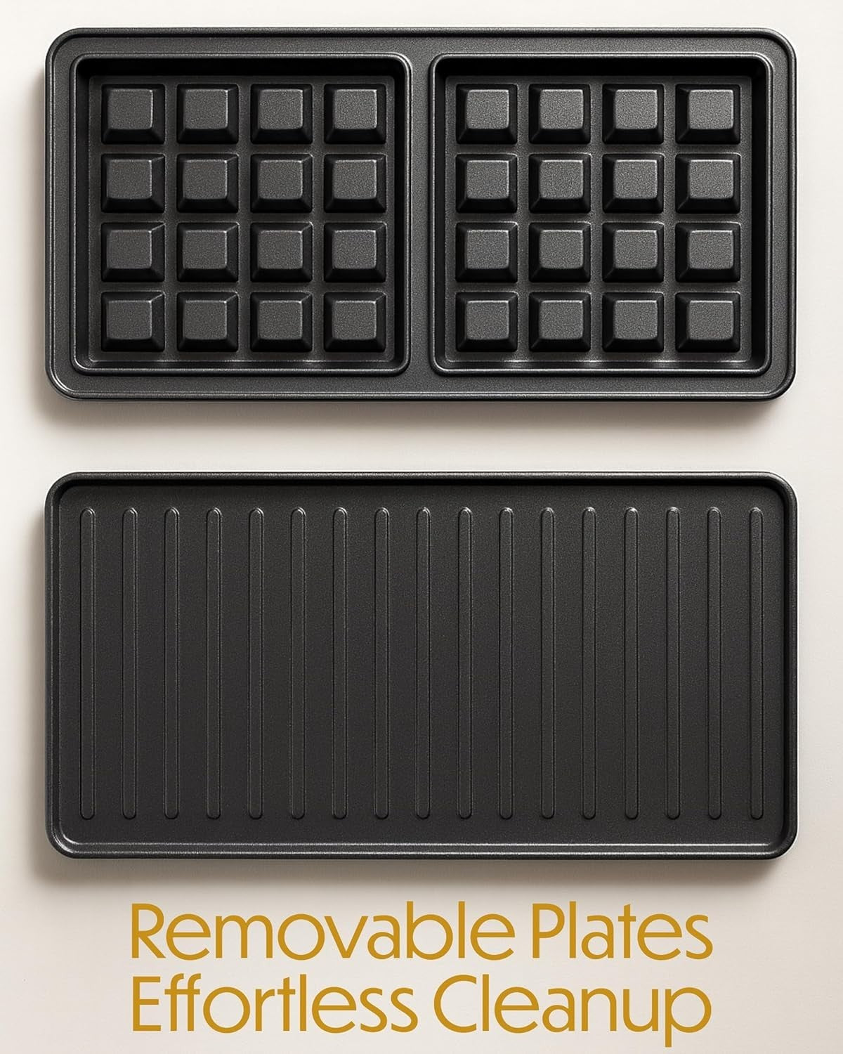 2-in-1 Panini Press & Waffle Maker Compact Vertical Storage 750W