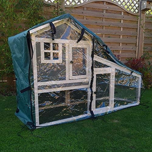 Weatherproof Rabbit Hutch Cover Outdoor PVC Rain Wind Protection