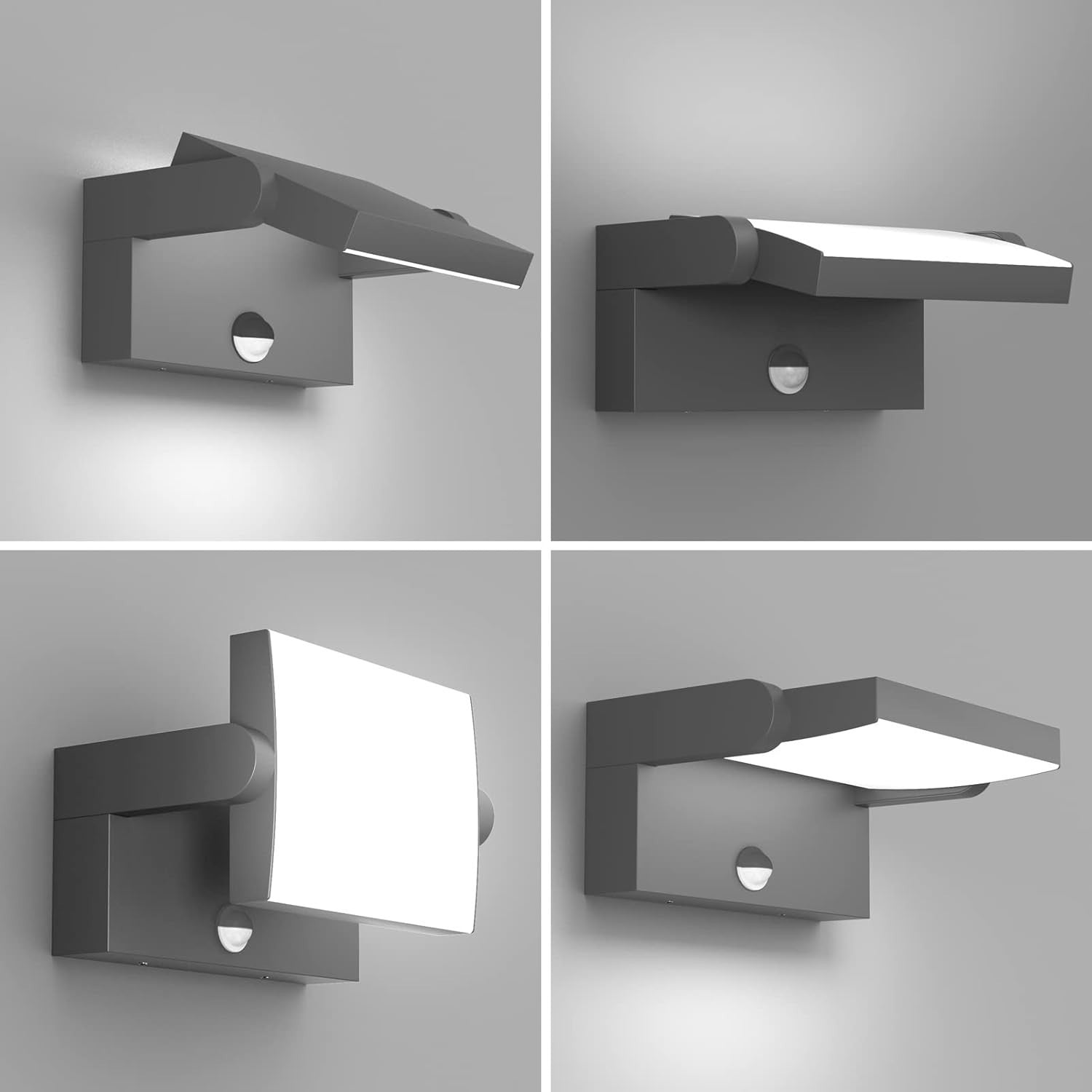 Motion Sensor Outdoor Wall Light IP65 Waterproof Adjustable LED Lamp