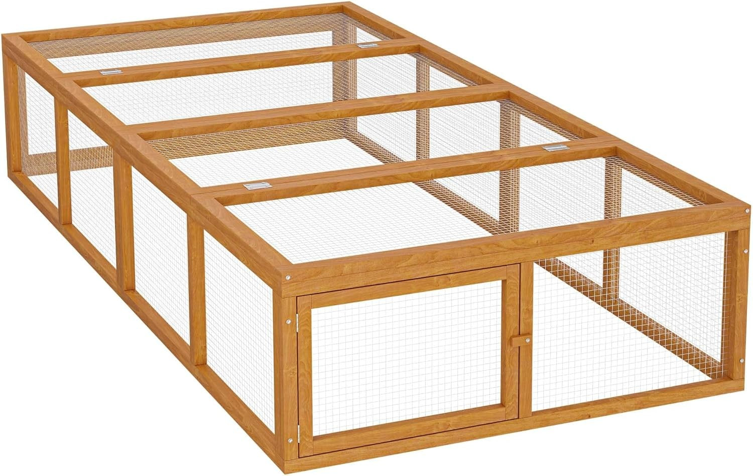 Large Outdoor Rabbit Run Wooden Enclosure Secure Mesh Small Animal Pen
