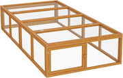 Large Outdoor Rabbit Run Wooden Enclosure Secure Mesh Small Animal Pen
