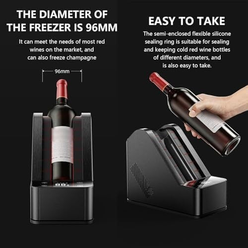 Electric Wine Bottle Cooler 750ml Adjustable Temperature Chiller 0–20°C