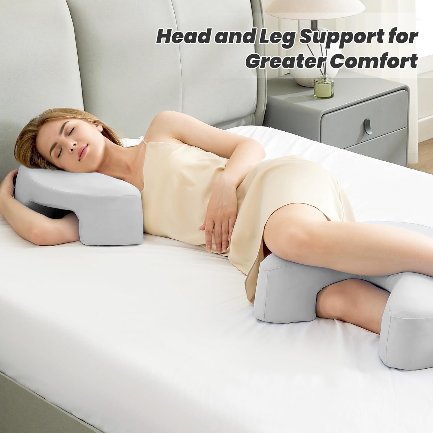 Side Sleeper Memory Foam Pillow with Arm Hole Neck Shoulder Support