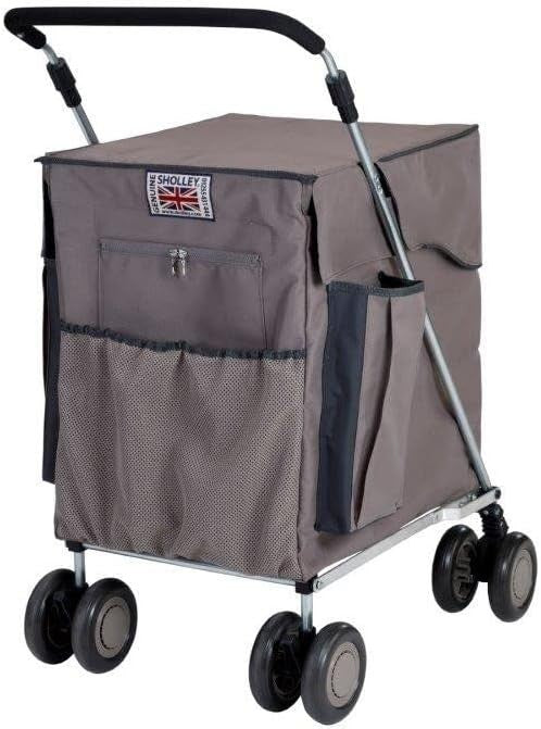 Folding Shopping & Leisure Trolley – Durable 4-Wheel Cart, Adjustable Handle