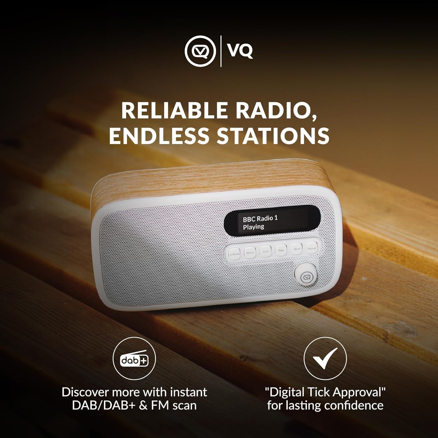 Portable DAB/DAB+ FM Radio Bluetooth, Alarm Clock Rechargeable