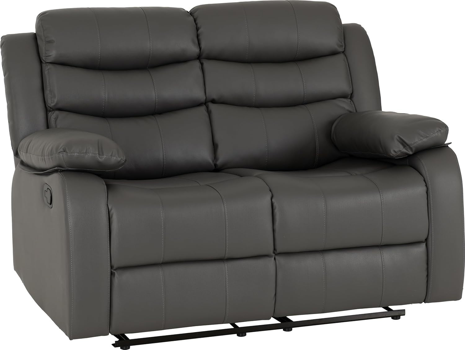 3+2 Seater Recliner Sofa Set Faux Leather Grey Lounge Suite Home Cinema
