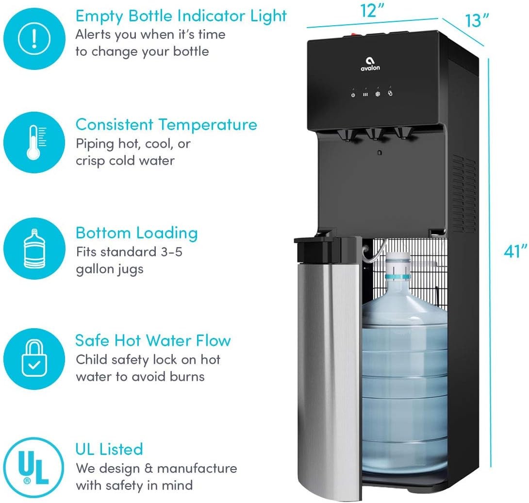 Bottom Loading Water Cooler Hot Cold Room Water Stainless Steel Dispenser