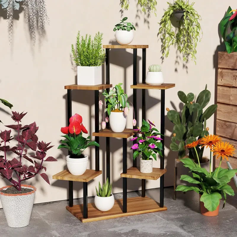 7-Tier Corner Plant Stand – Tall Indoor/Outdoor Tiered Display Rack