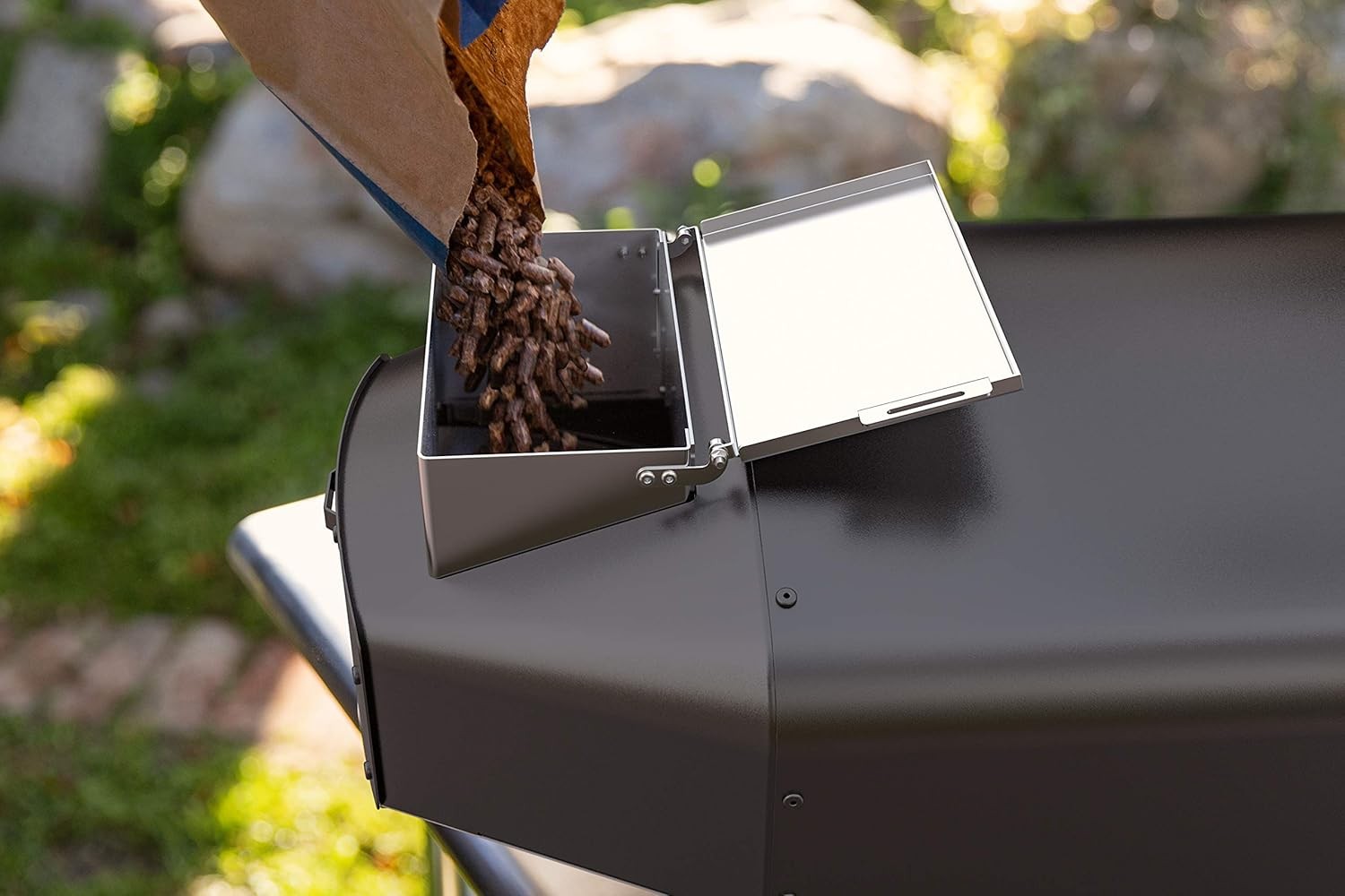 Outdoor Wood Pellet Pizza Oven 500°C Rotating Stone | Portable BBQ Grill Garden