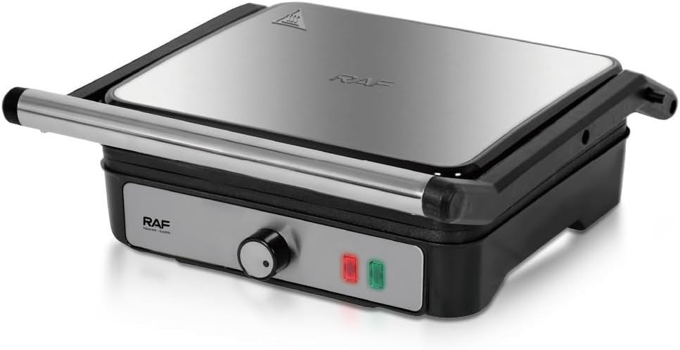 Double-Sided Panini Press & Sandwich Maker Adjustable Temp Large Grill