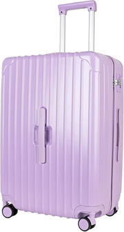 Medium Check In Suitcase Hard Shell TSA Lock Spinner Luggage Cup Holder