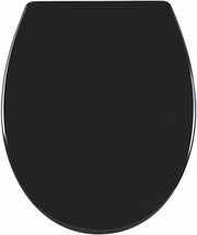 Black Duroplast Toilet Seat Soft Close Oval Shape Quick Release Easy Clean