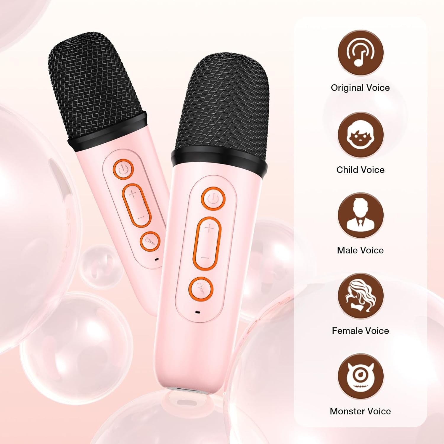 LED Kids Karaoke Speaker with 2 Mics Bluetooth Party Gift