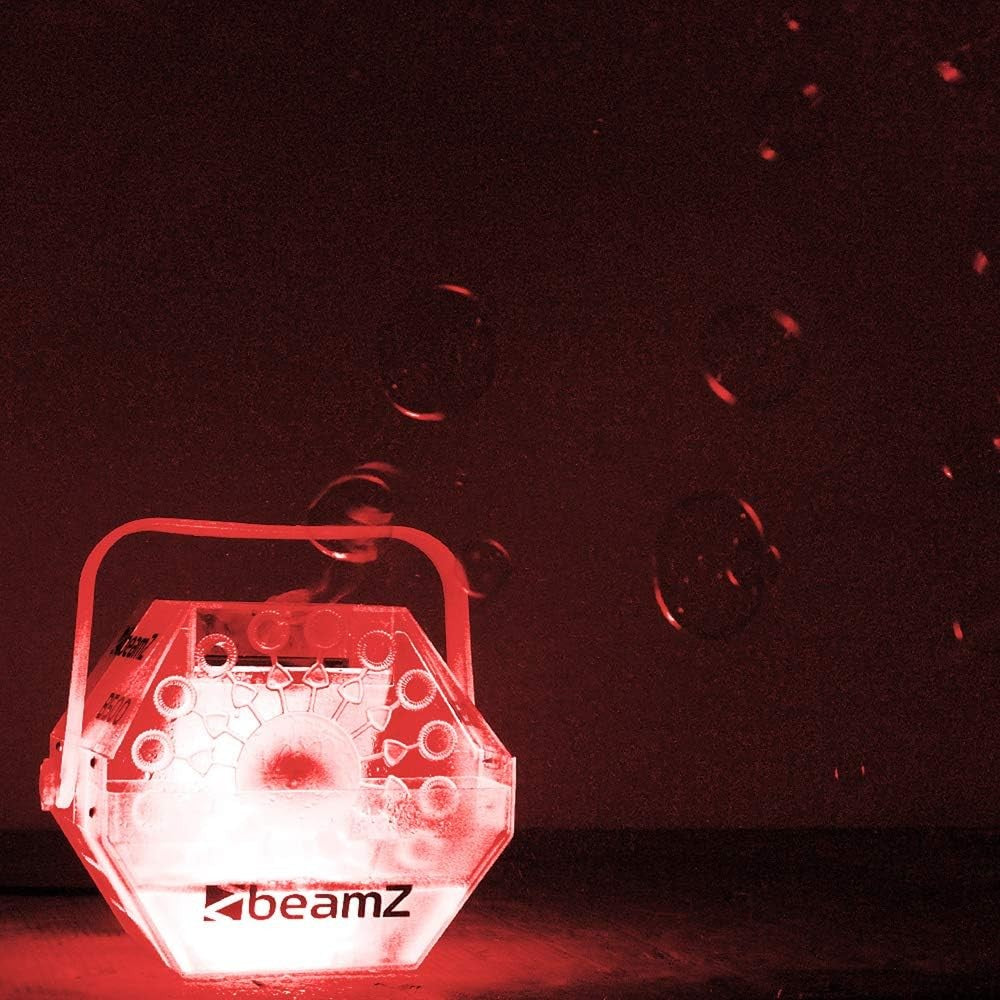 RGB LED Bubble Machine with 1L Fluid Portable Party Blower