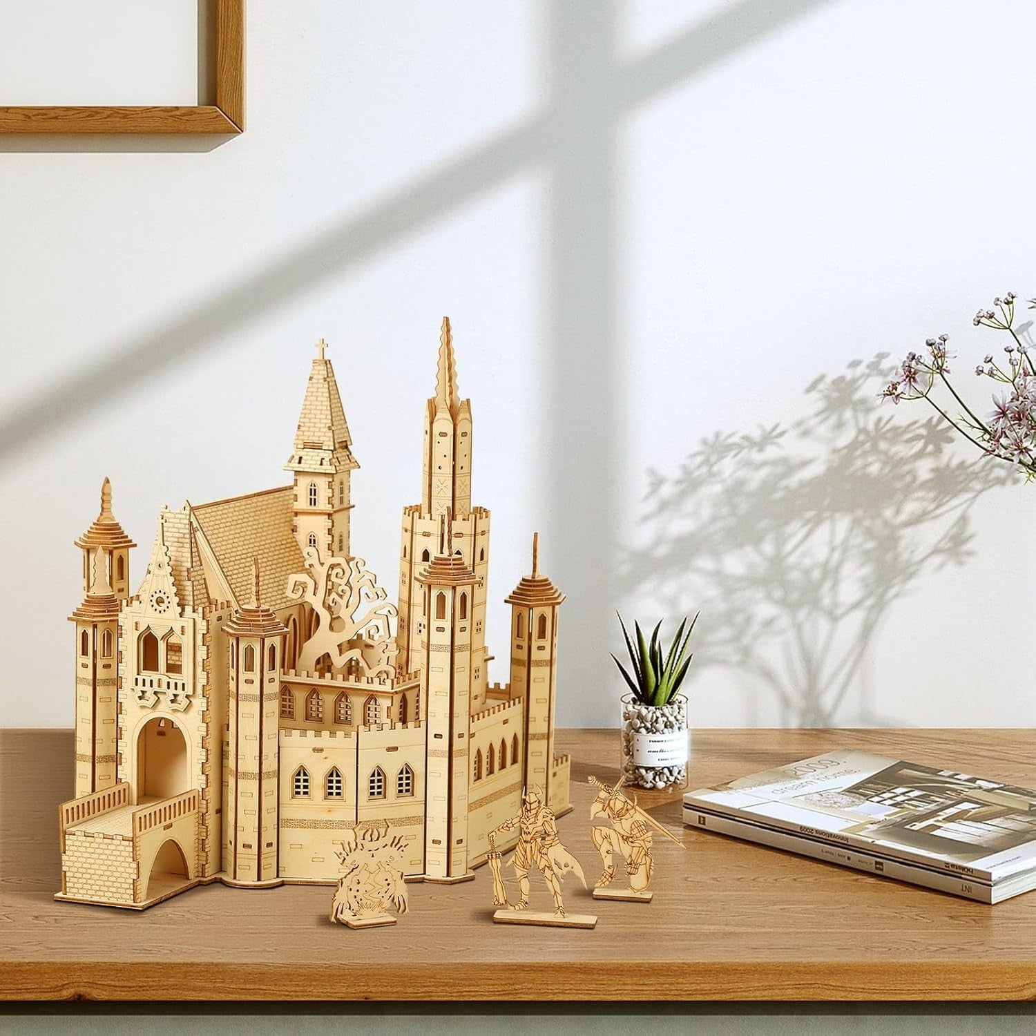 3D Wooden Castle Puzzle Kit DIY Model Craft for Adults Gift & Decor