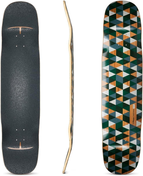 Kanthaka Bamboo Longboard Deck 9" Wide 75mm Wheels Freeride Street