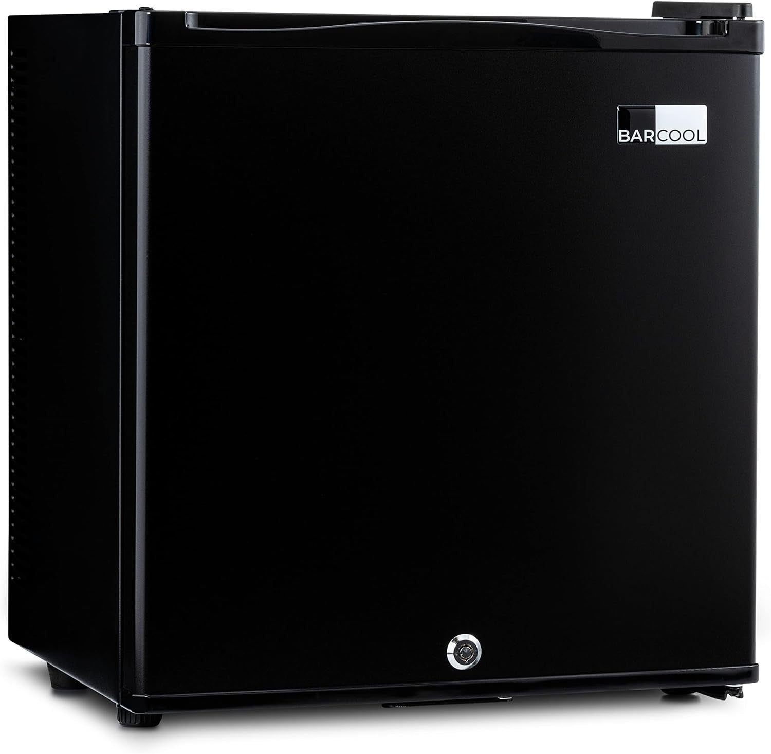 19L Black Mini Fridge Compact LED Lockable Tabletop Cooler Bedroom Office