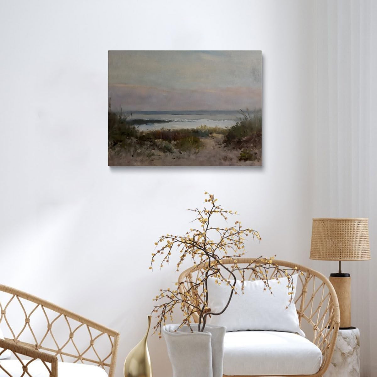 Modern Plant Decor Landscape Wall Art Poster Framed 40x30 cm Home