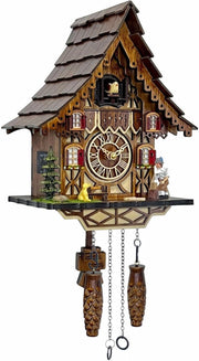 Traditional Cuckoo Clock Wall Decor 12 Melodies Night Mode Volume Control