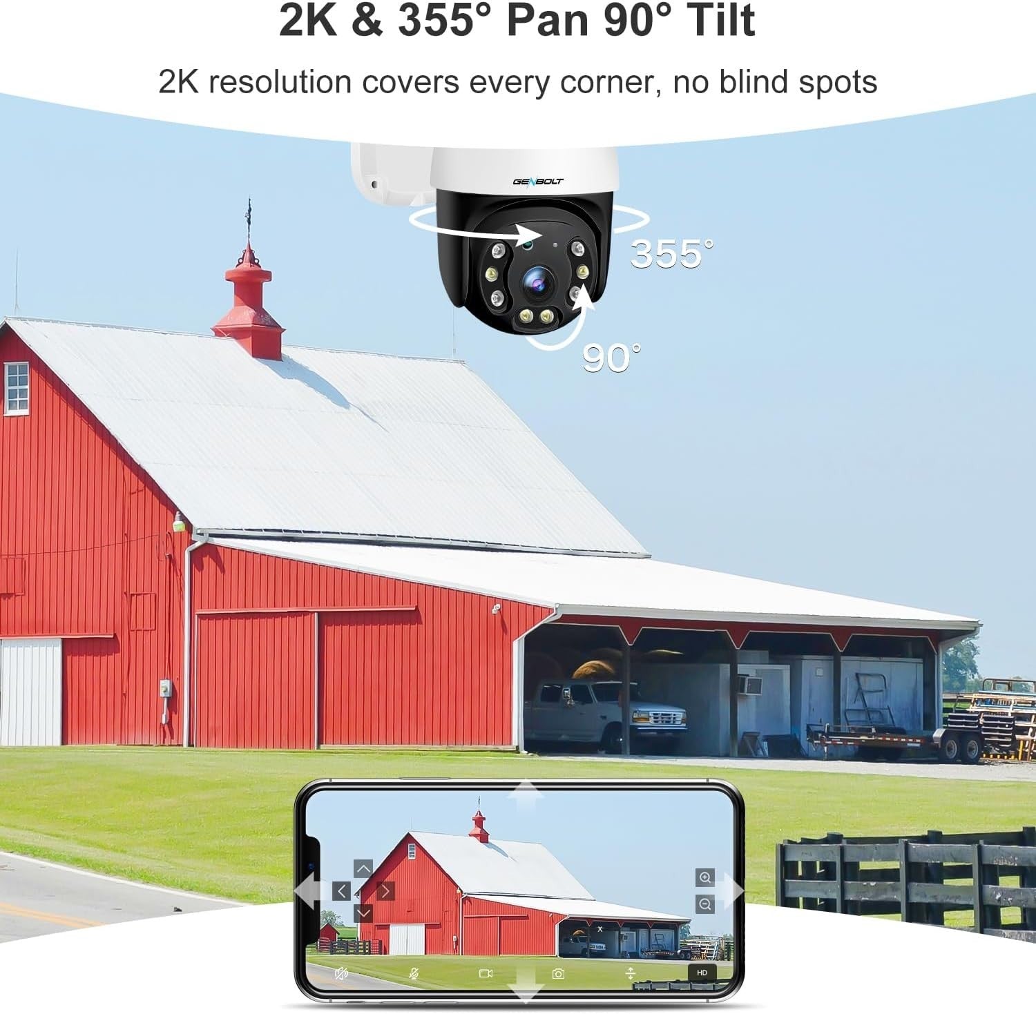 4G LTE Security Camera 2K PTZ CCTV No WiFi Auto Tracking PoE