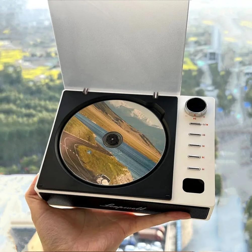 Portable CD Player Bluetooth Speaker FM Radio USB Optical Rechargeable