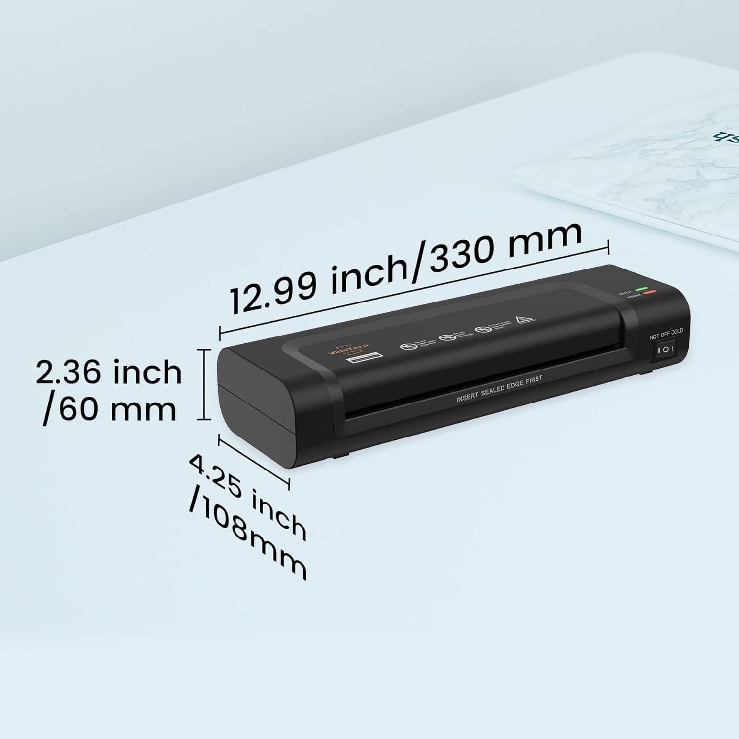 A4 Laminator Hot Cold Portable Fast Warm Up No Bubbles + 30 Pouches