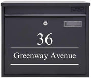 Lockable Wall Mounted Post Box Anthracite Grey – Weatherproof Steel Mailbox