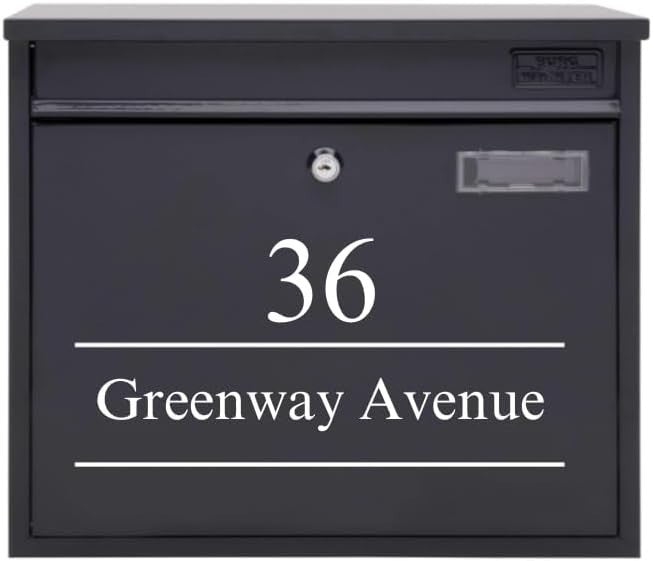 Lockable Wall Mounted Post Box Anthracite Grey – Weatherproof Steel Mailbox