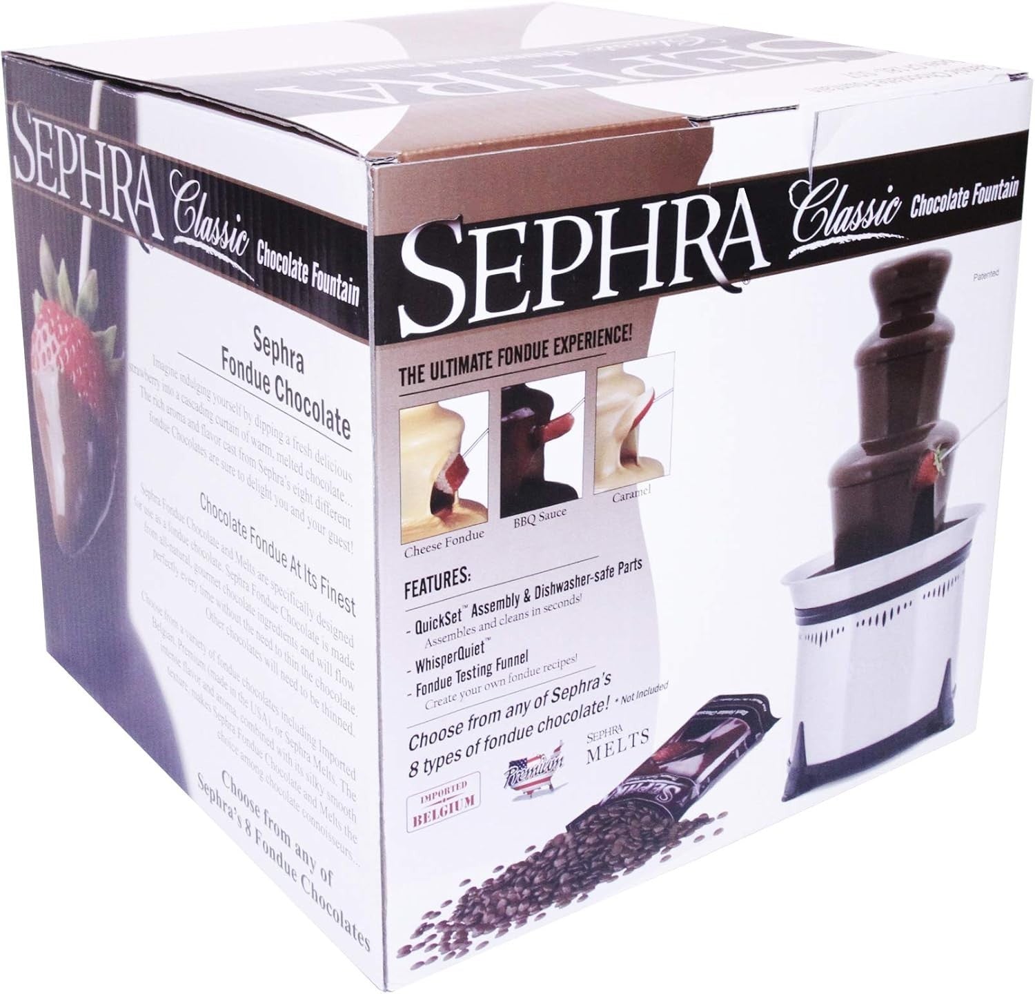18 Chocolate Fountain Machine Belgian Chocolate Party Fondue Set