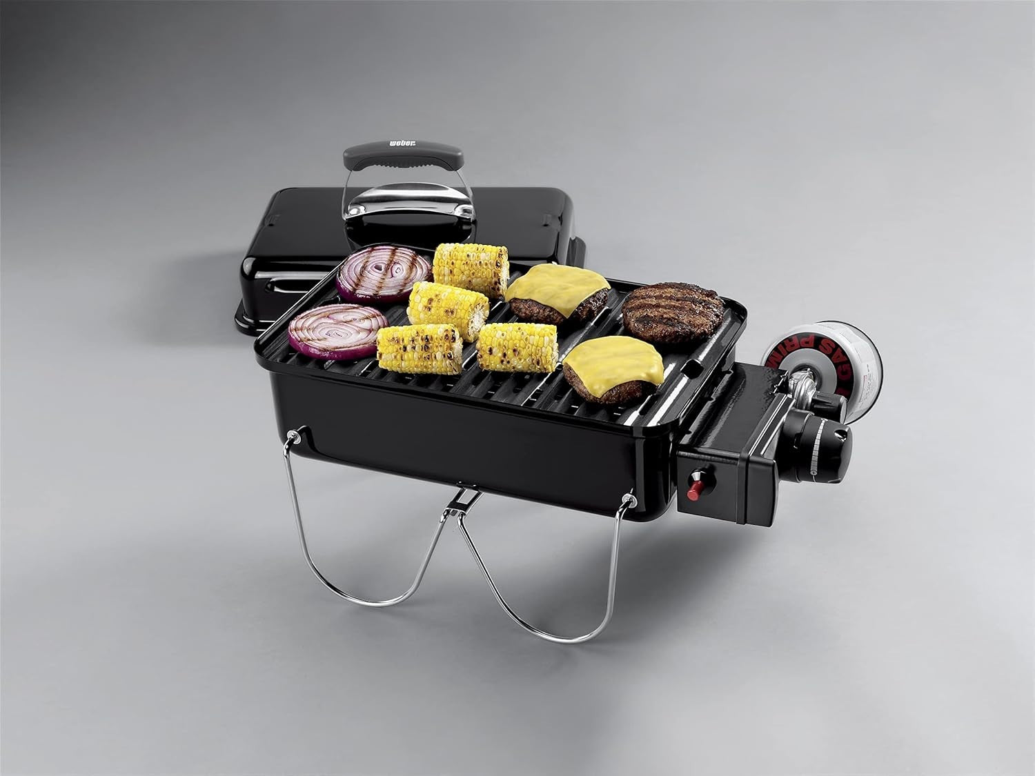 Portable Gas BBQ Grill with Push Ignition – Compact Folding Travel Barbecue