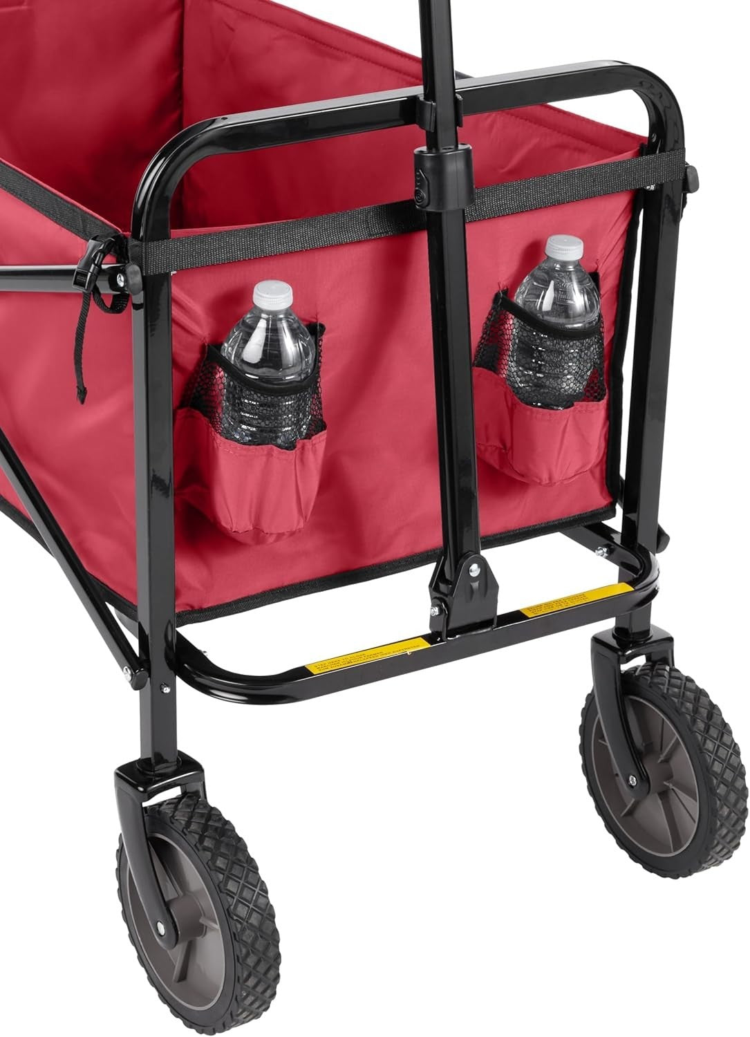 Collapsible Utility Wagon Foldable Outdoor Garden Beach Cart Red