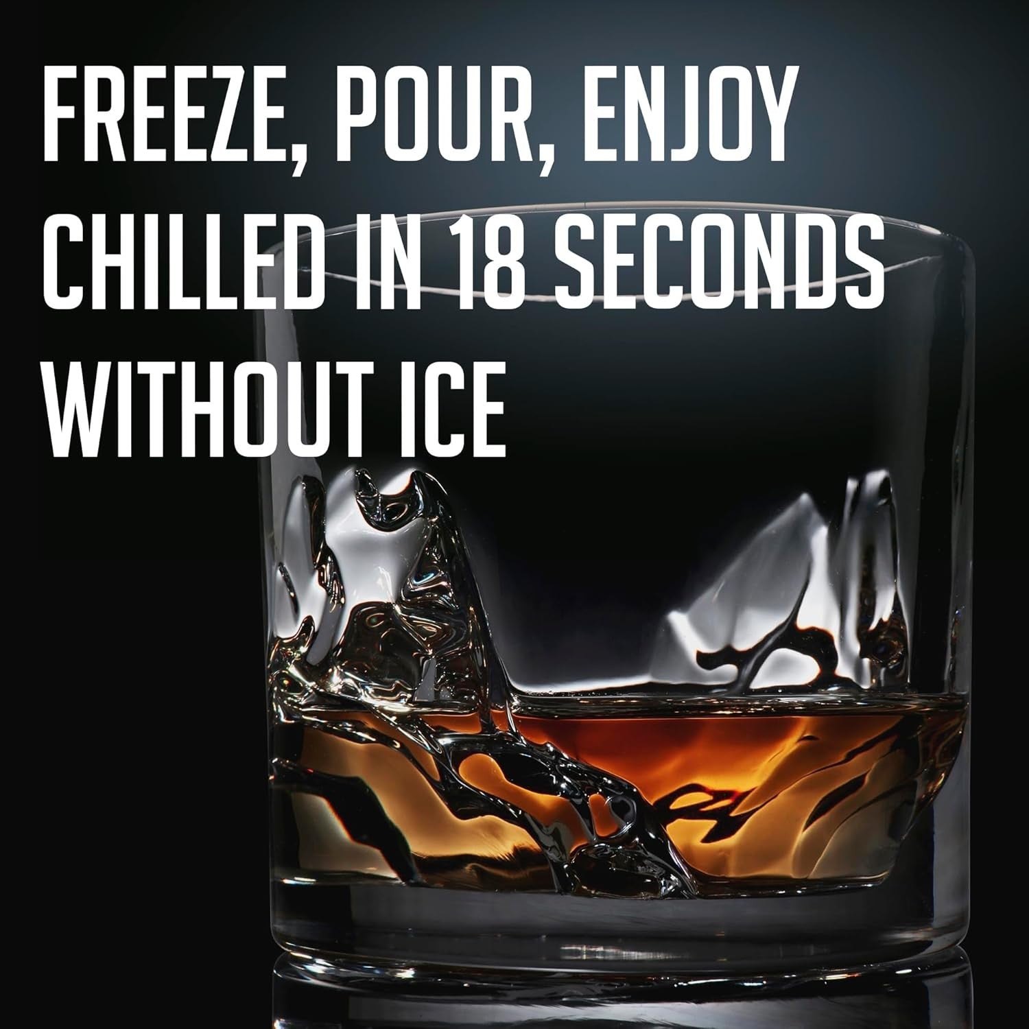 Canyon Whiskey Glasses Set of 4 – Heavy 300ml Freeze-Chill Crystal Tumblers