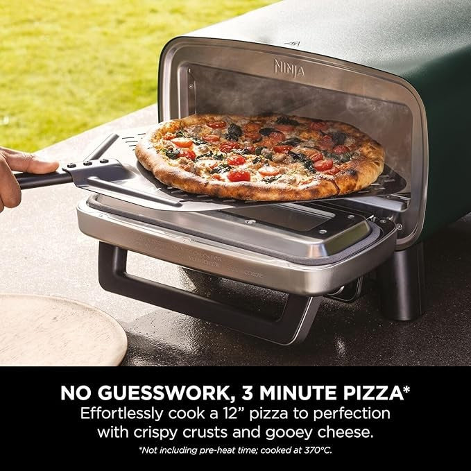 4-in-1 Electric Outdoor Pizza Oven & Air Fryer with Stone & Peel Set