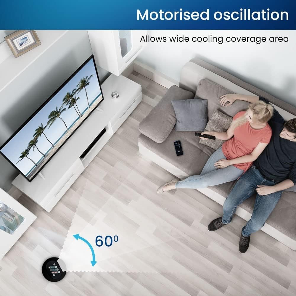 30-Inch Bladeless Tower Fan with Remote 3-Speed Oscillating Cooling Home Office