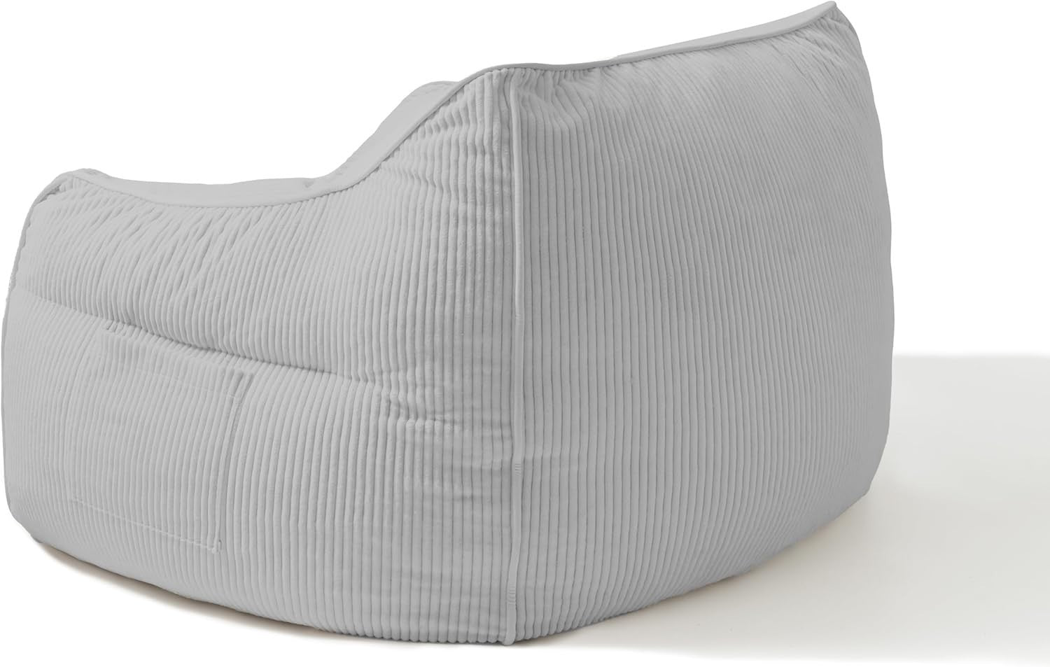 Giant Corduroy Bean Bag Chair with Foam Filling Soft Cozy Living Room Seat