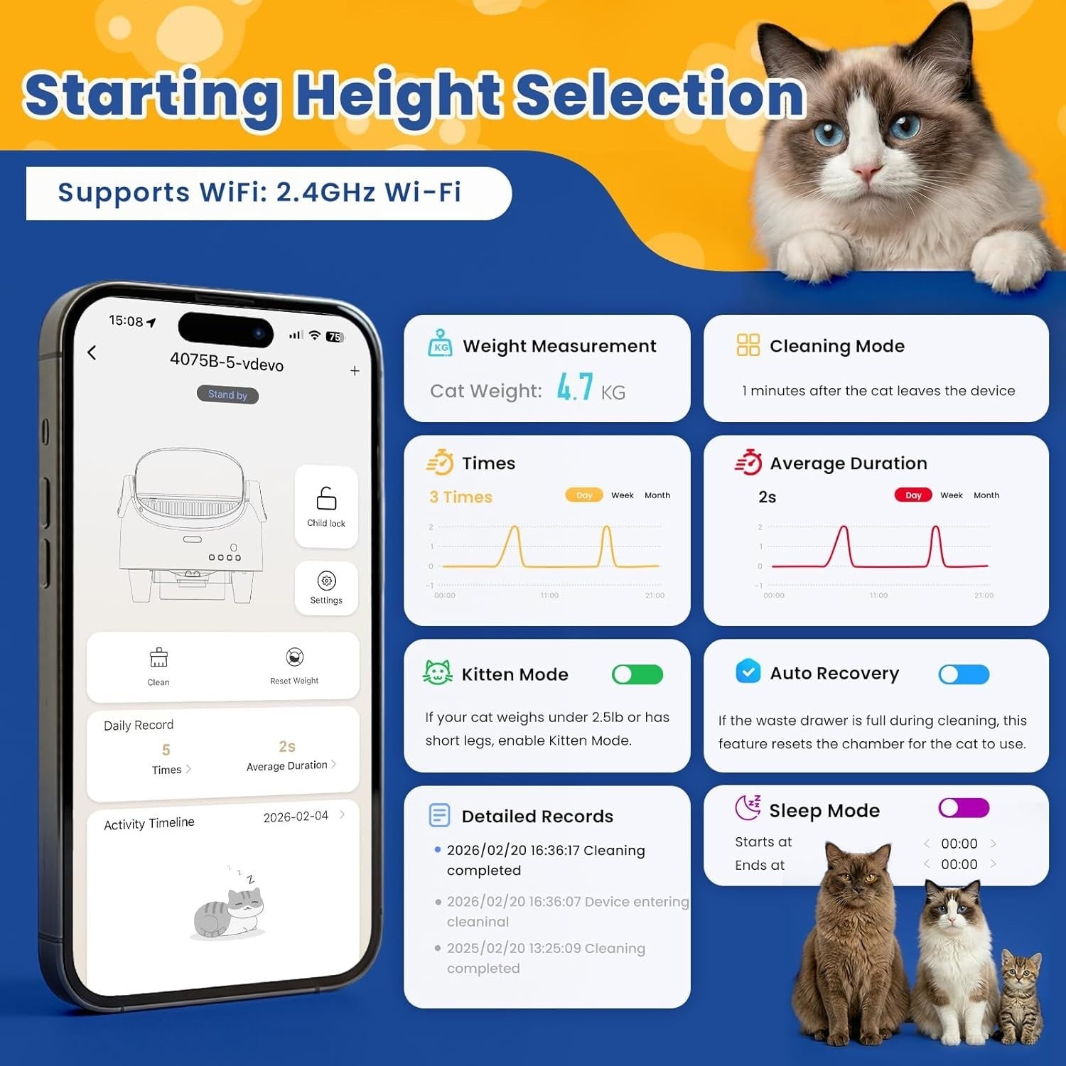 Smart Automatic Cat Toilet XXL App Controlled Odour Free Cleaner