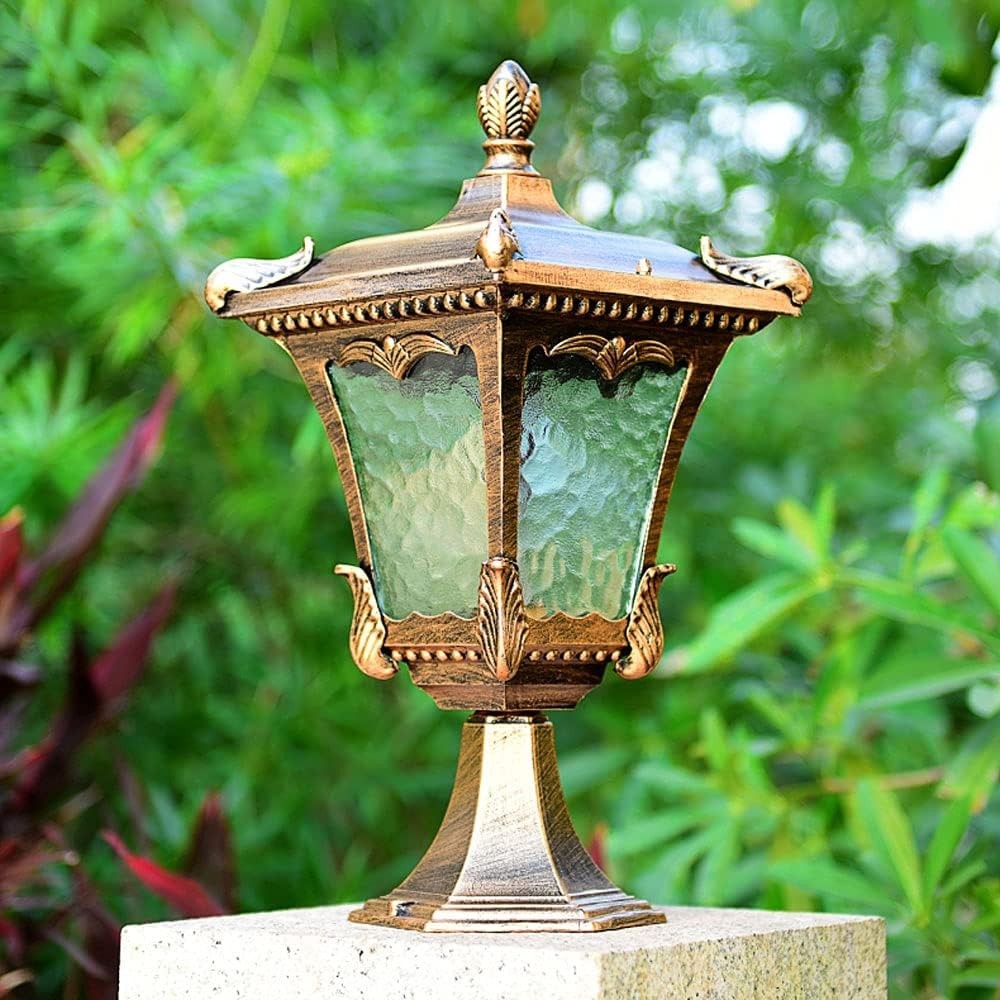 IP65 Outdoor Garden Post Light – Copper Pillar Lantern, E27