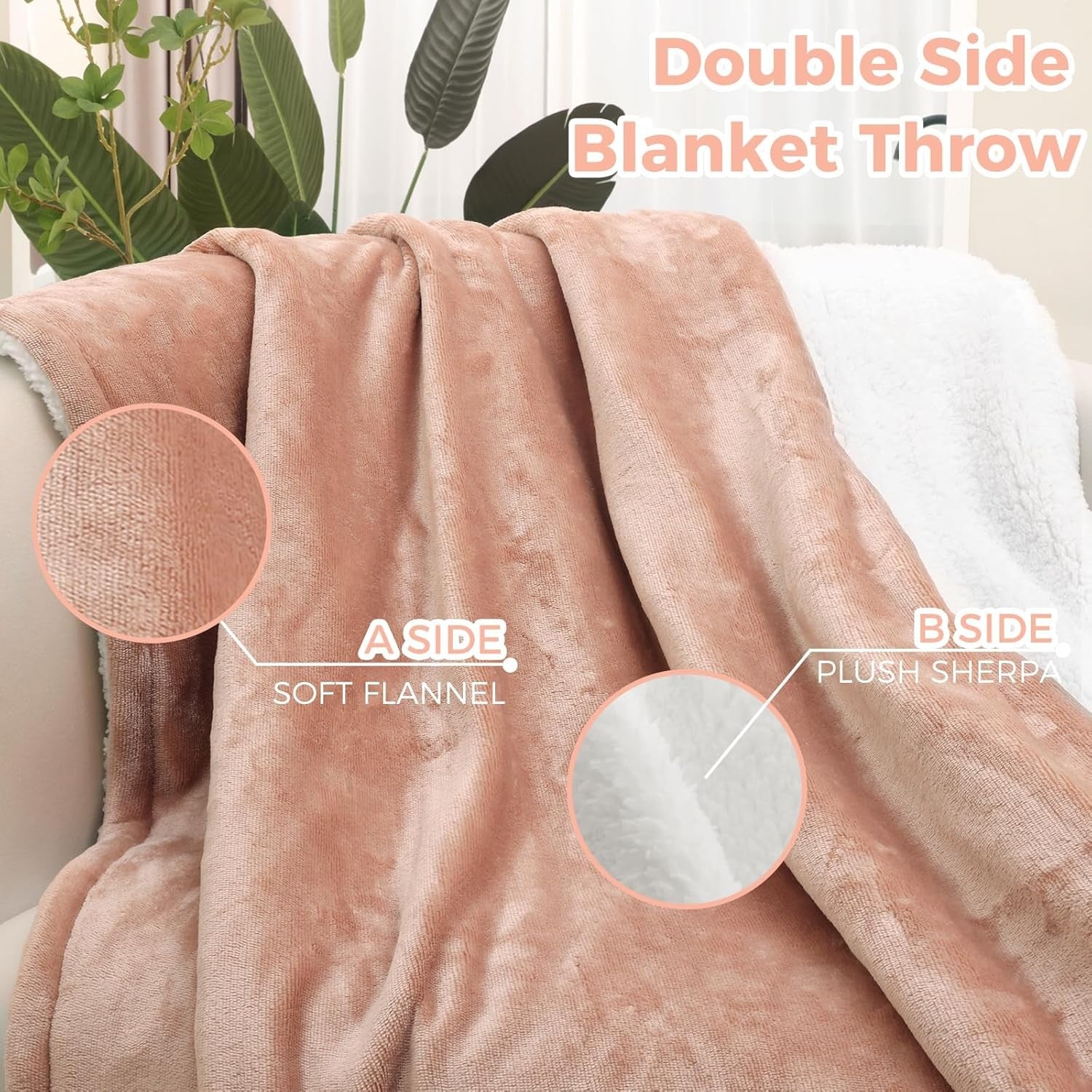 Electric Heated Throw Blanket 10 Heat Auto Off Washable 160x130cm