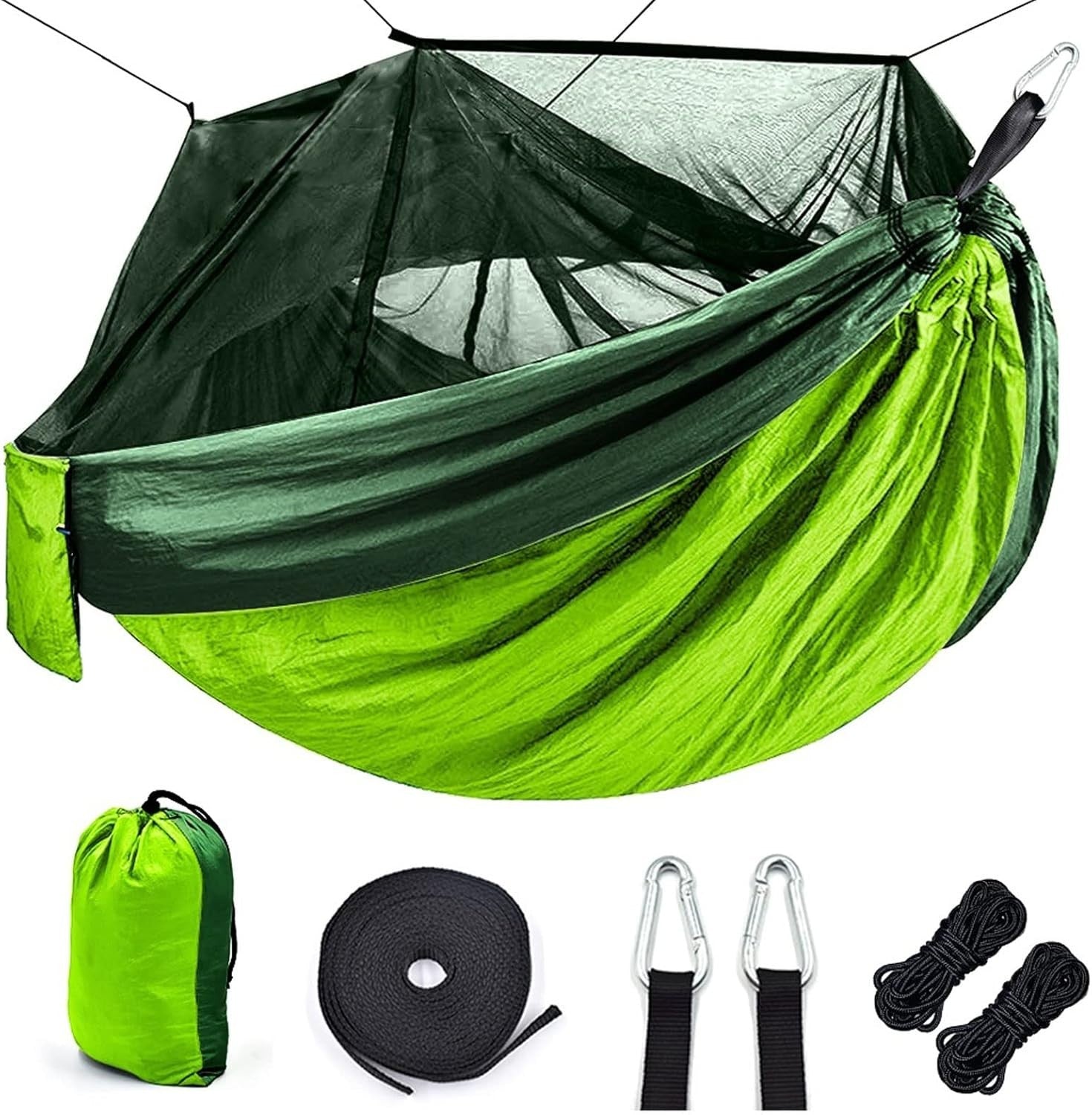 Lightweight Portable Camping Hammock 1-2 Person Nylon Outdoor Swing Bed