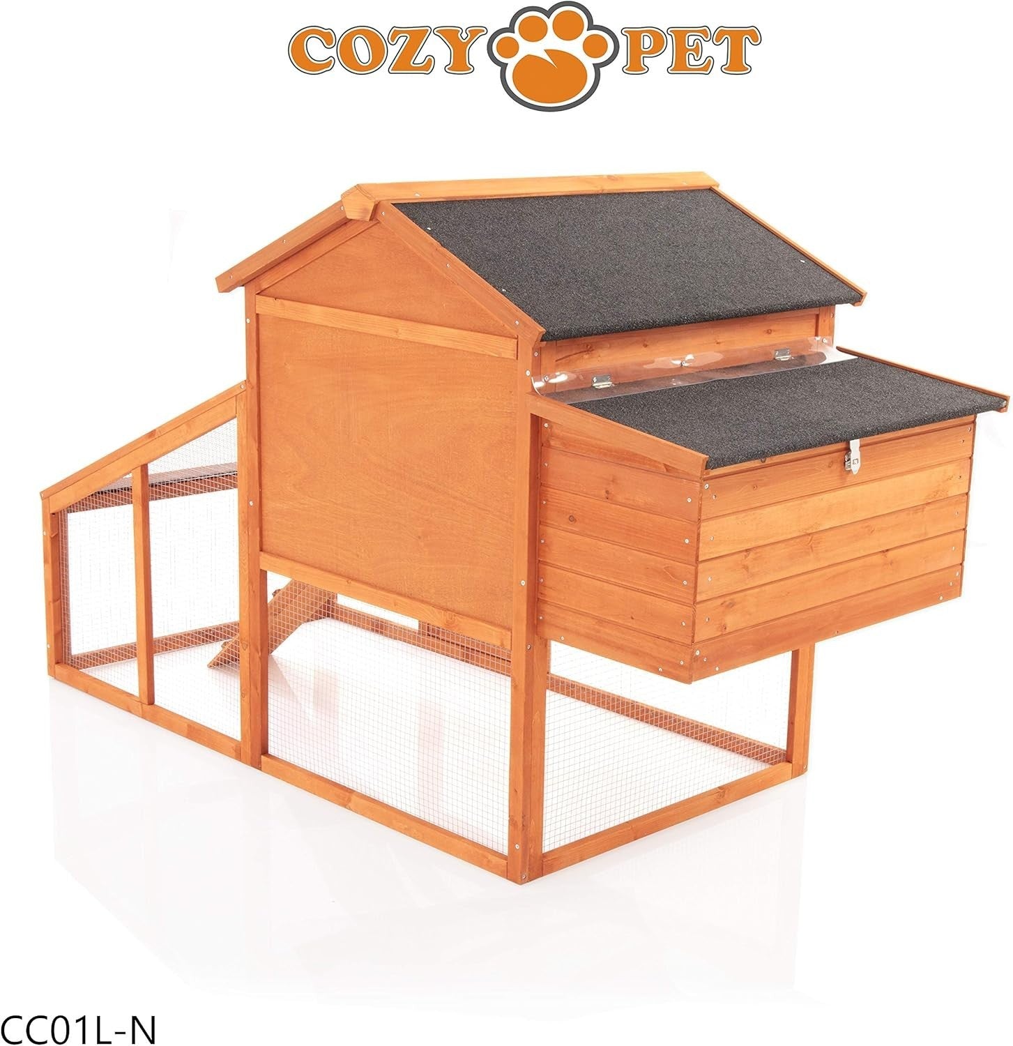 Large Chicken Coop with Run 190cm Hen House 6 Birds