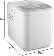 Compact Bread Maker 1lb Daily Loaf 11 Programs Gluten Free White Stainless Steel