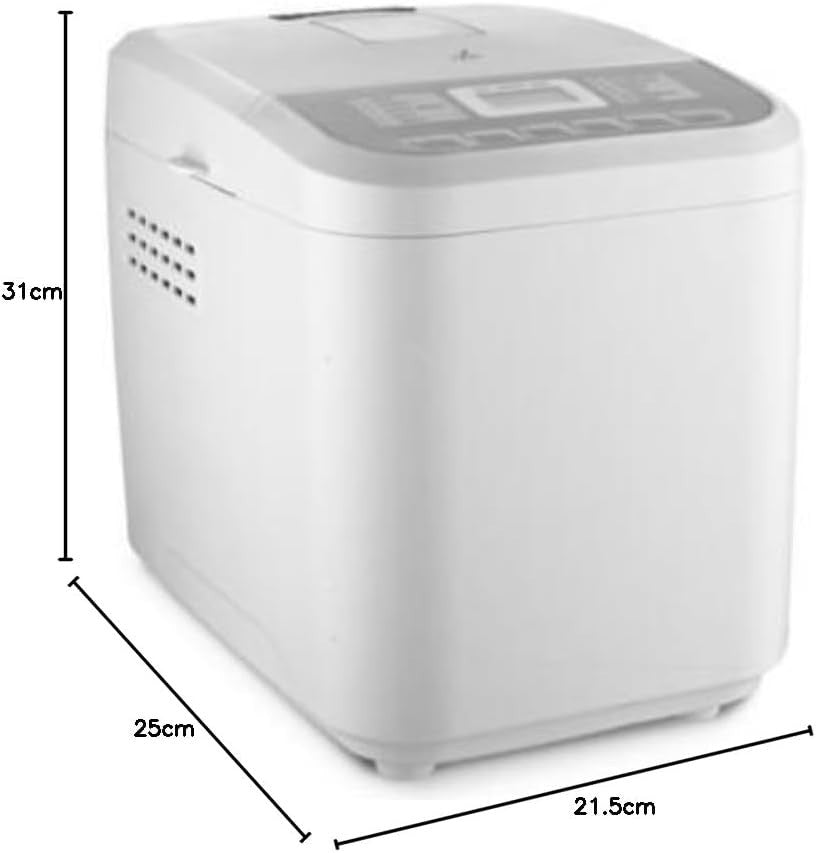 Compact Bread Maker 1lb Daily Loaf 11 Programs Gluten Free White Stainless Steel
