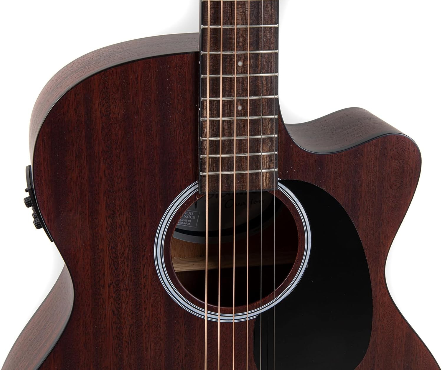 Electro Acoustic Guitar Orchestra Cutaway Mahogany Brown Satin