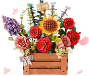 3D Wooden Flower Puzzle Kit DIY Bloom Box Home Decor Gift for Her Adults