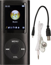 Portable Slim MP3 Player 1.8" LCD Lossless Music Player 64GB Black