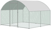2.5x3m Walk In Chicken Run Galvanised Metal Pet Enclosure