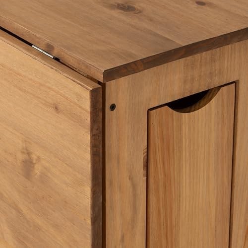 Space-Saving Butterfly Dining Set 4 Chairs Waxed Pine Rustic